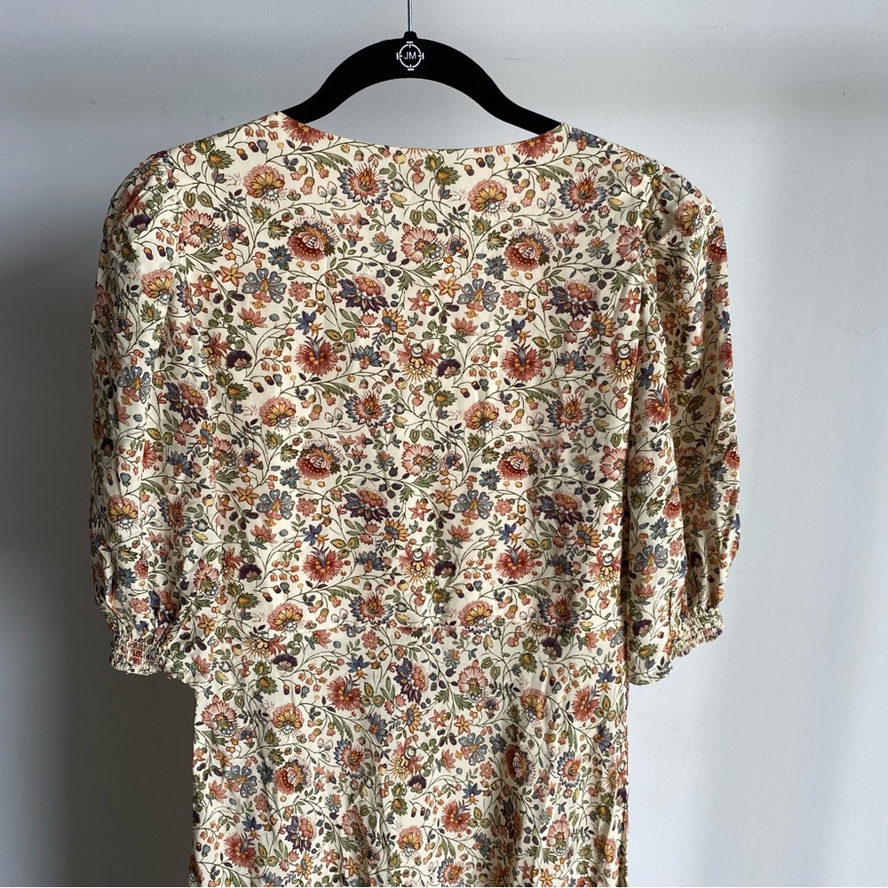 New Rhode Sienna Floral V-Neck Midi Dress in Palais Petal Sz 4 - Picture 7 of 15